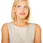 Fragend blickende frau