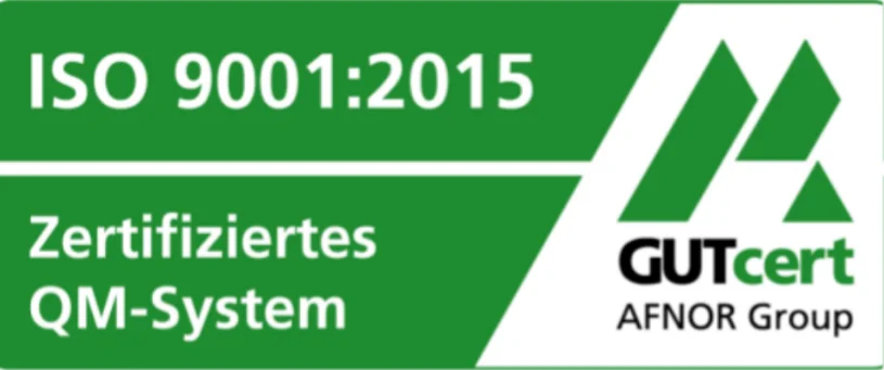 Zertifikat der ISO 9001:2015