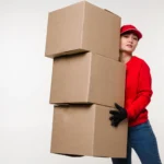 Junge dame mit paketen.webp