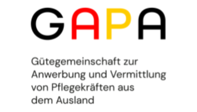 Logo der GAPA, Gütegemeinschaft zur Anwerbung und Vermittlung von Pflegekräften aus dem Ausland